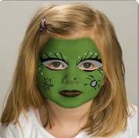 Halloween face-painting idea for girls