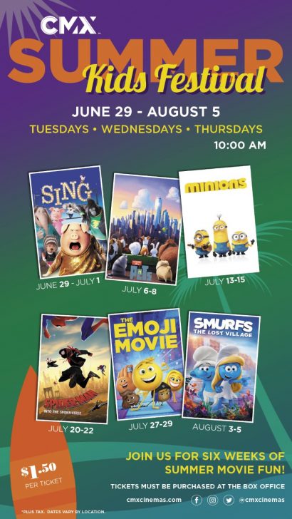 CMX summer film festival kids' movies