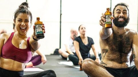 Free beer yoga at Veza Sur Brewing Co.