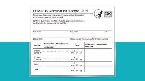 Free lamination of COVID cards available, if you so choose …