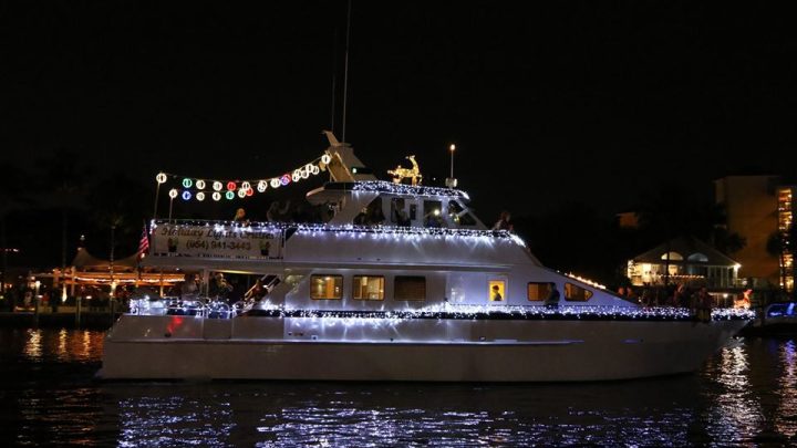 Pompano holiday boat parade is a favorite holiday event